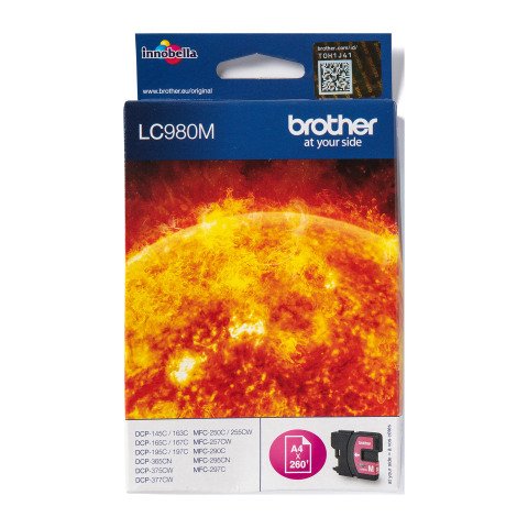 Brother LC980C cartucho original Magenta (260 páginas)