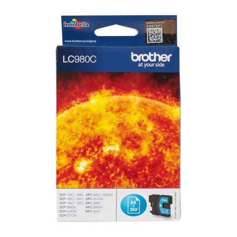 Brother LC980C cartucho original Cian (260 páginas)