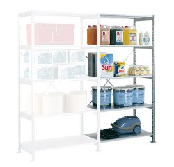 Rayonnages acier galvanisé élément suivant H 200 x L 106 x P 43 cm tôle d'acier galvanisé