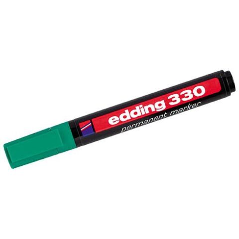 Rotulador permanente edding 330 Punta Biselada Verde