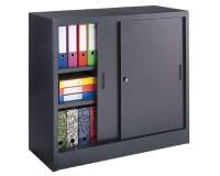 Armoire porte coulissante 105x120 anthracite