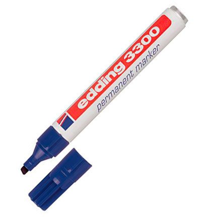 Rotulador permanente edding 3300 Punta Biselada Azul