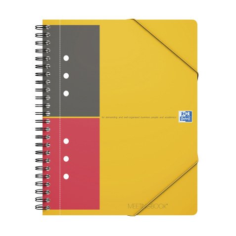 Cahier spirale Oxford International Meetingbook A5 - blanc ligné - 160 pages