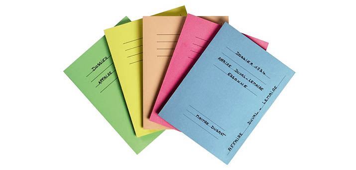 Chemise imprimée 220 g Exacompta 24 x 32 cm couleur - Paquet de 50