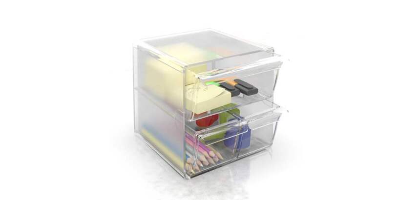 Clasificador Archicubo 2 Cajones Pequeños + 1 Grande de Archivo 2000