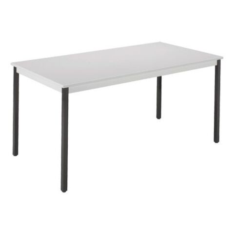 Mesa multiuso Eco 160 x 80 cm. Tablero Gris claro con patas color Negro.