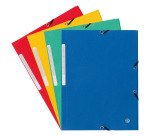 Chemise à élastique 3 rabats carte Bruneau 24 x 32 cm dos 2 cm couleurs assorties