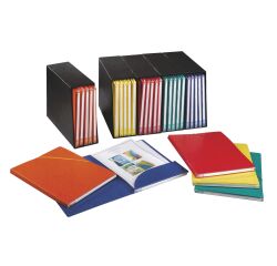 Bloc de classement Alpina Oxford 5 chemises dos 1,5 cm couleurs assorties - Lot de 5