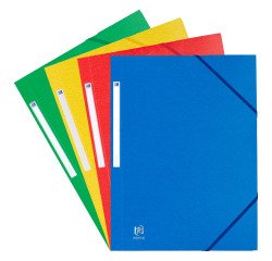 Chemise à élastique 3 rabats Oxford 24 x 32 cm couleurs classiques dos 2 cm