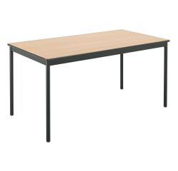 Conference rectangular modular table with rounded shockproof edges L 140 x W 70 cm Multiformes comfort