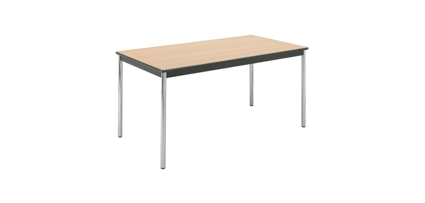 Table de réunion modulaire rectangle avec bords arrondis antichocs L 140 x  P 70 cm Multiformes confort