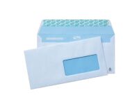 Sobres 110 x 220 mm con ventana derecha 90 g Sam - Caja de 500