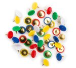 Punaises couleurs assorties - Boîte de 100