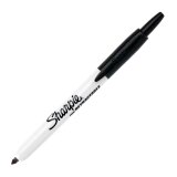 Permanent marker retractable Sharpie fine cone tip black