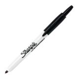 Marqueur permanent rétractable Sharpie pointe conique fine noir