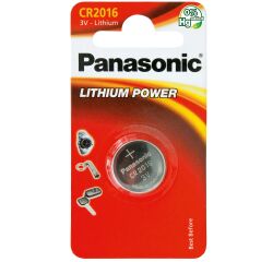 Pila de botón litio CR2016 Panasonic - Blister de 1 pila 