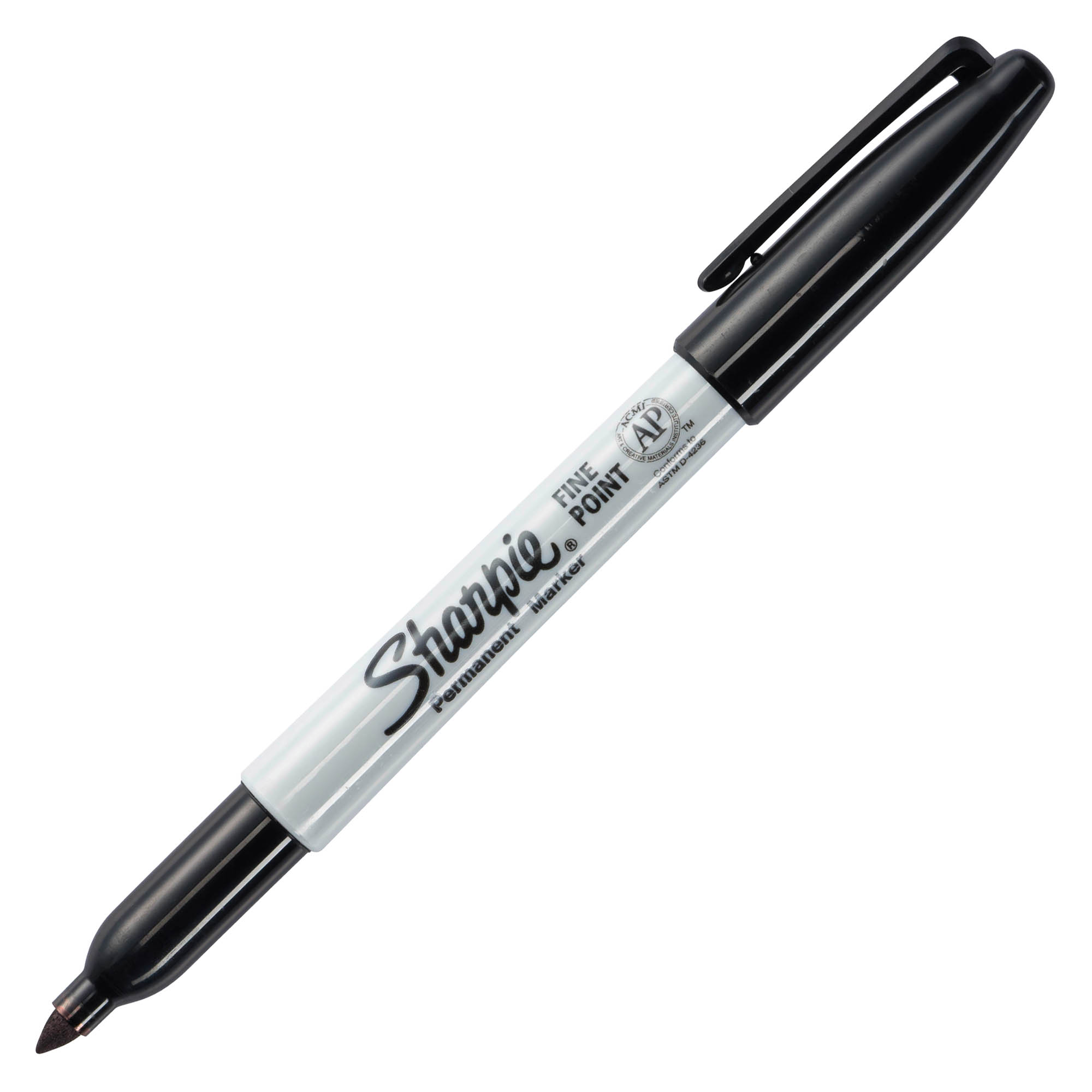 Sharpie Rotulador permanente, paquete con 5 unidades de punta fina, color  negro.