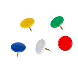 Chinchetas de colores surtidos Caja de 100
