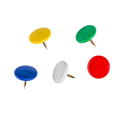 Chinchetas de colores surtidos Caja de 100