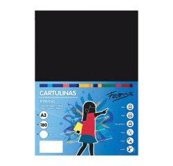 Cartulina color Negro A3 180 g Paquete de 50