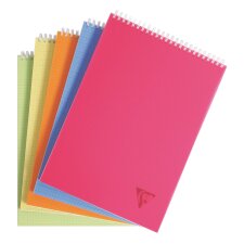 Bloc de bureau Linicolor Clairefontaine 21 x 29,7 cm spirale couleurs aléatoires - 5 x 5 - 80 feuilles