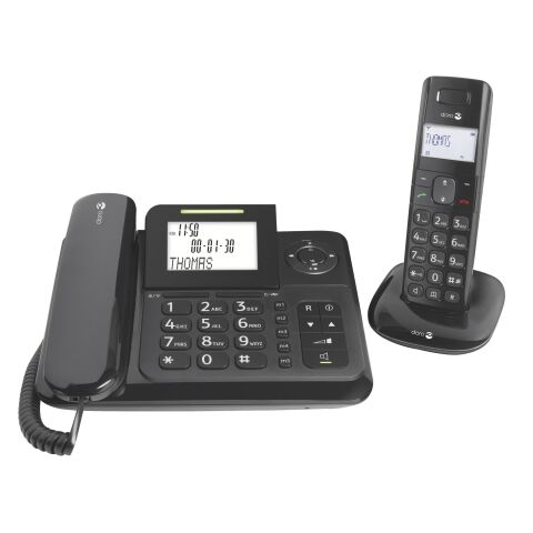 Duo Teléfono fijo con contestador automático +Telf. inalámbrico Doro Comfort 4005