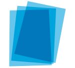 Paquet 100 couvertures plastique cristal couleurs