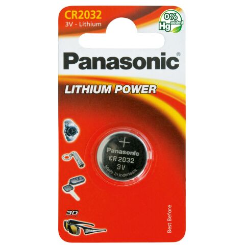 Pila de botón litio CR2032 Panasonic - Blister de 1 pila