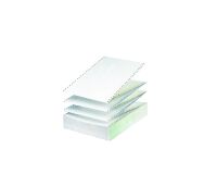 Caja de 2500 hojas de Papel continuo blanco, modelo 1 hoja, 2 trepados