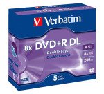 DVD+ R DOBLE CARA 2.4 x 8,5 GB VERBATIM caja de 5