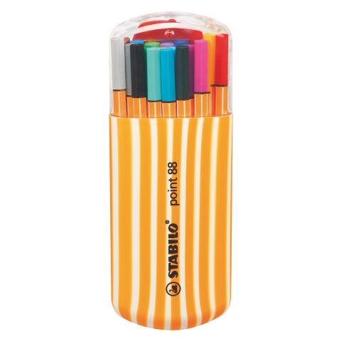 Stabilo Point 88, drawing set of 20 coloured felt pens