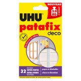 Sleeve of 32 repositionable pastilles adhesive paste Uhu Patafix Home Deco white