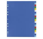 Intercalaire alphabétique multicolore A4+ Elba plastique 20 onglets - 1 jeu