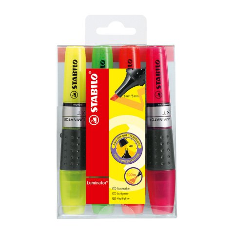 Subrayador Fluorescente STABILO Luminator - Bolsa de 4 surtidos