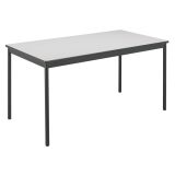 Table rectangulaire L 140 x P 70 cm, piétement anthracite - Confort
