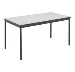 Table rectangulaire L 140 x P 70 cm, piétement anthracite - Confort