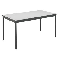 Table rectangulaire L 140 x P 70 cm, piétement anthracite - Confort