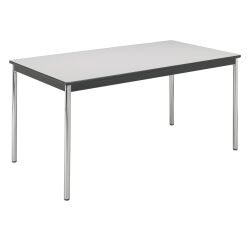 Treffen Sie auf das reaktionsschnelle rechteckige, modular gestaltete Multiformes-Konferenztisch mit stoßabsorbierenden abgerundeten Kanten L 140 x B 70 cm in Komfort.