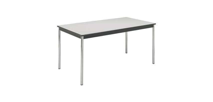 Treffen Sie auf das reaktionsschnelle rechteckige, modular gestaltete Multiformes-Konferenztisch mit stoßabsorbierenden abgerundeten Kanten L 140 x B 70 cm in Komfort.