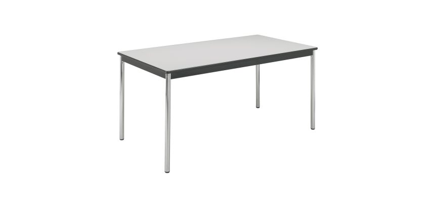 Conference rectangular modular table with rounded shockproof edges L 140 x W 70 cm Multiformes comfort