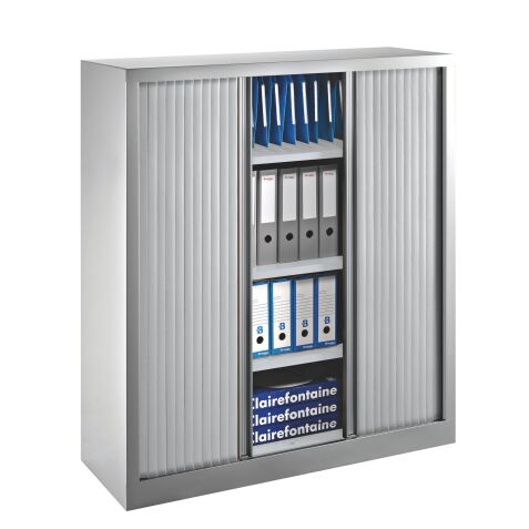 Armoires à rideaux monobloc H 136 x L 120 cm corps aluminium