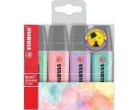 Subrayador Stabilo Boss colores Pastel - Bolsa de 4