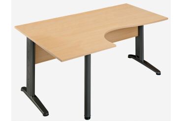 Bureau compact Altys L 160 cm piètement L métal