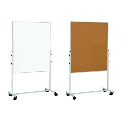 Pizarra volteable 2 caras blanca/corcho 74 x 116 cm 