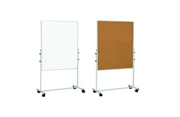 Pizarra volteable 2 caras blanca/corcho 74 x 116 cm 