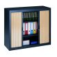 Armoire basse à rideaux démontables Décor 100 x 120 cm corps anthracite