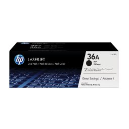 Pack of 2 toners HP 36A black