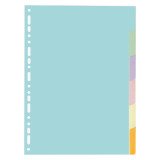 Intercalaire A4 carte recyclée colorée Exacompta Forever 6 onglets neutres multicolores - 1 jeu