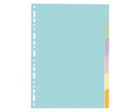 Colored recycled A4 divider Exacompta Forever 6 neutral multicolored tabs - 1 set