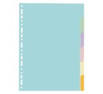 Intercalaires neutres A4 Exacompta Forever carte recyclée colorée 6 onglets - 1 jeu